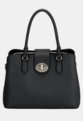 Women's David Jones PU Leather Twist-Lock Tote Bag