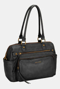 Women's David Jones Zipper PU Leather Handbag