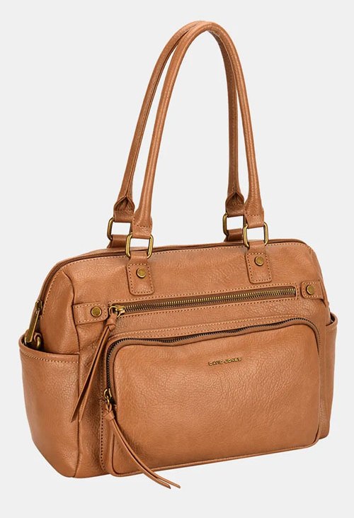 Women's David Jones Zipper PU Leather Handbag