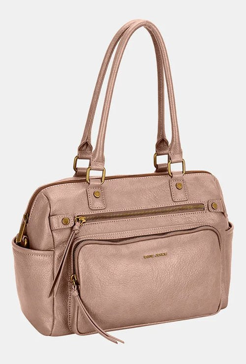 Women's David Jones Zipper PU Leather Handbag