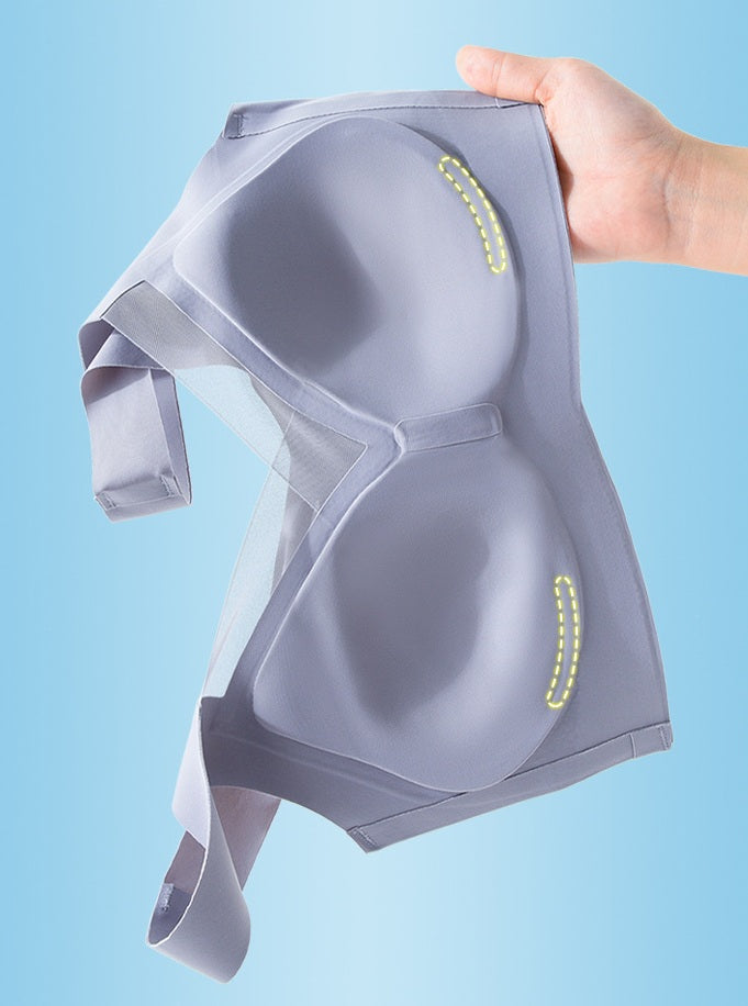 Women Plus Comfortable No Steel Ring Beauty Back Underwear Yoga Fitness Sleep Vest Bra