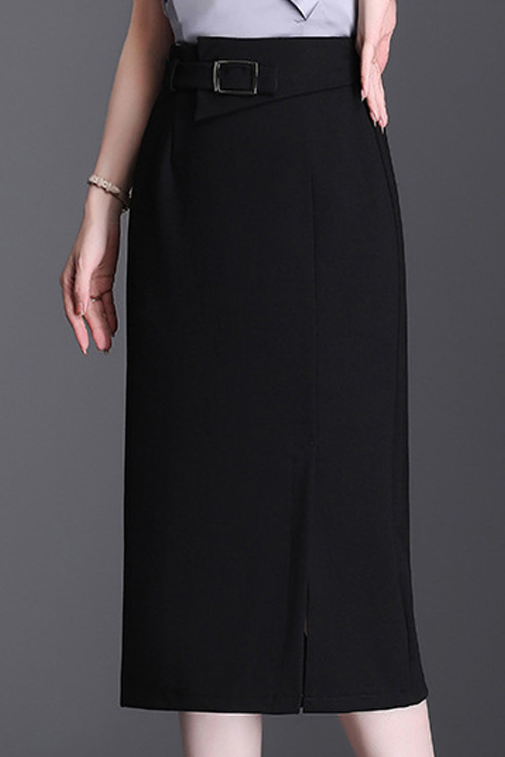Women Mid Length Solid Colored Pretty Comfortable Skirt