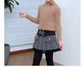 Kids Girls Solid Colored Trendy Skirt Style Superb Autumn Season Outing Leggings