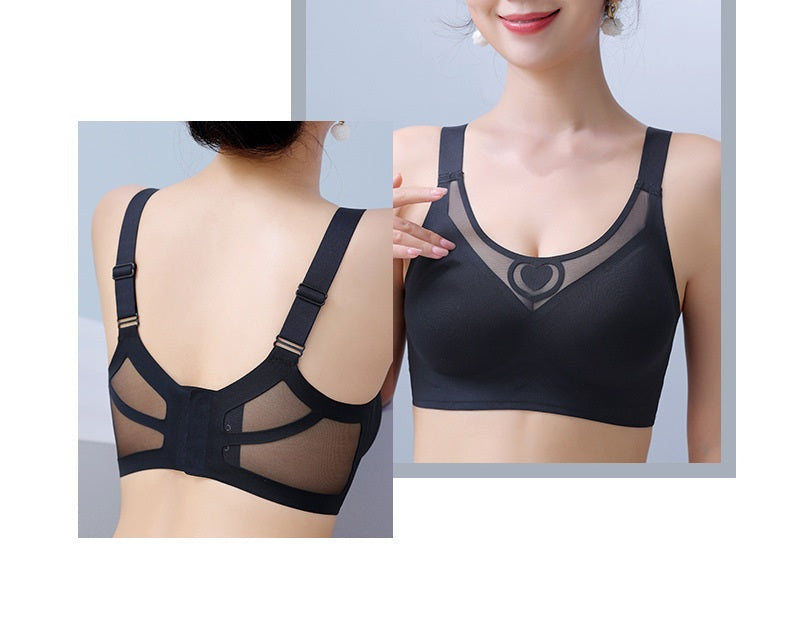 Women's Plus High Impact Sports Bra Wirefree Push Up Full Coverage Running Fitness Bra