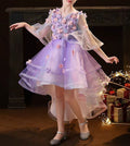 Girls' Faux Fur Floral Dress (2)