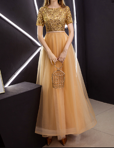 Absolutely! Here's a full, elegant product description for a banquet evening dress, ideal for formal events, galas, or upscale p