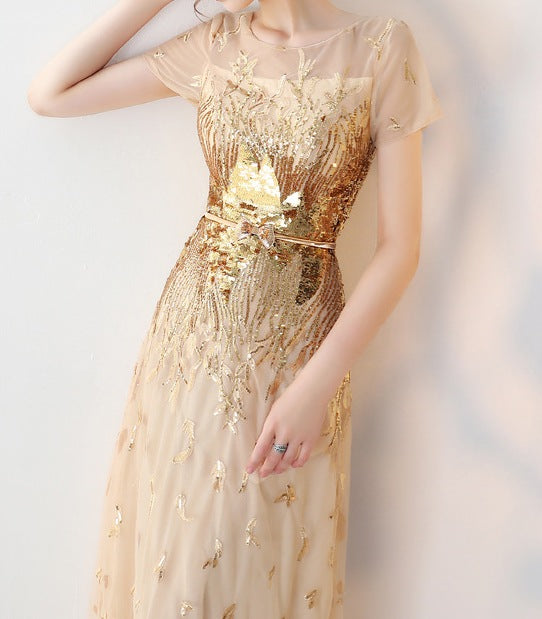 Certainly! Here's a complete and elegant full product description for a women’s evening dress, suitable for formal events