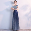 Absolutely! Here’s a dreamy and elegant full description for a long starry dress — perfect for evening wear, proms, galas, or fa