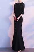 Of course! Here's a full and romantic product description for a new spring long-sleeved fishtail-style red evening dress
