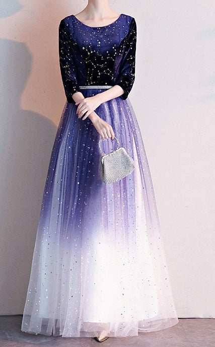 Women's Performance Dress with Long Skirt – Graceful, Flowing, and Stage-Ready