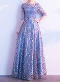 Absolutely! Here's a full description of a spring fashion simple and generous banquet long dress that’s elegant
