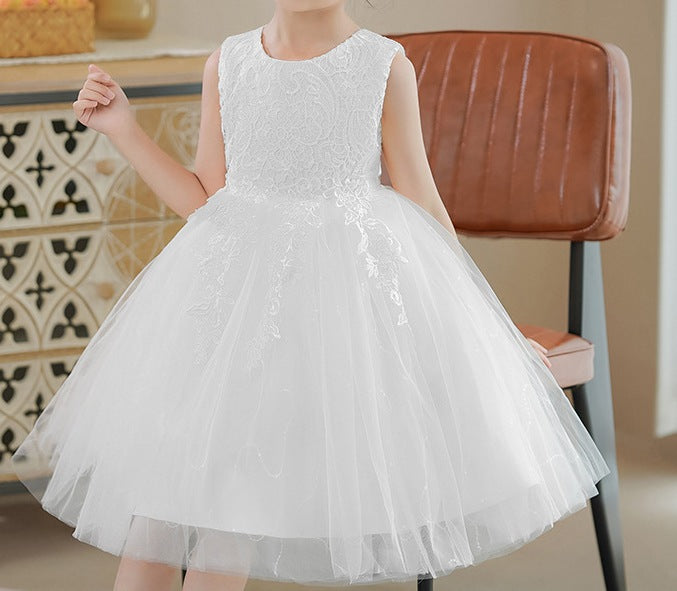 Girl’s Performance & Flower Girl Dress – Puffy Skirt Elegance with Fairy-Tale Charm