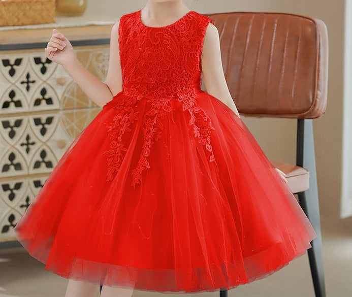 Girl’s Performance & Flower Girl Dress – Puffy Skirt Elegance with Fairy-Tale Charm
