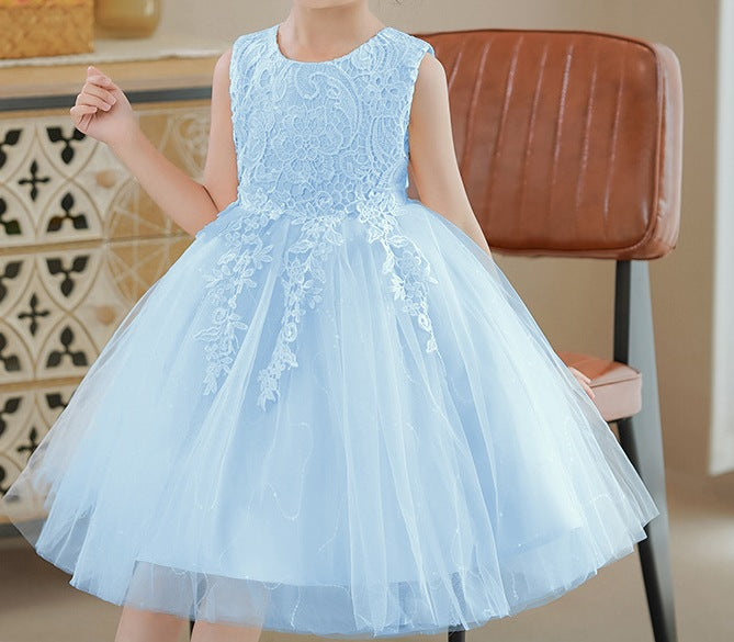 Girl’s Performance & Flower Girl Dress – Puffy Skirt Elegance with Fairy-Tale Charm