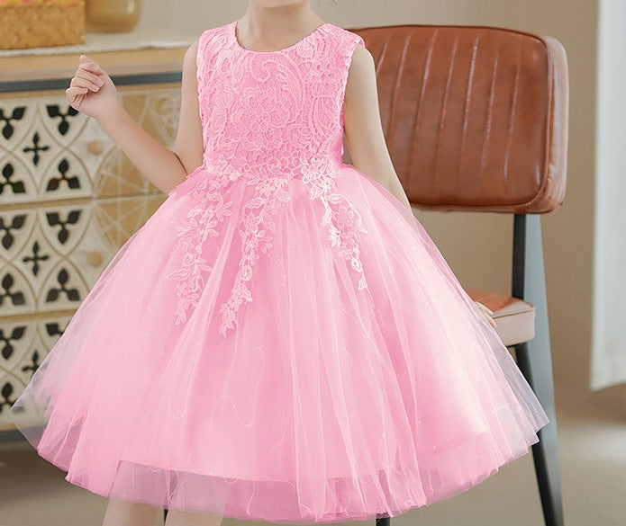 Girl’s Performance & Flower Girl Dress – Puffy Skirt Elegance with Fairy-Tale Charm
