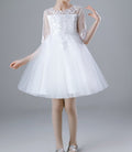 Girls White Gauze Princess Dress – Light, Elegant & Whimsical - RAC25ZB289GDRESS