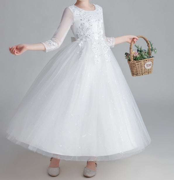 Girl’s Piano Performance Dress – Elegant, Poised & Stage-Perfect - RAC25ZB288GDRESS