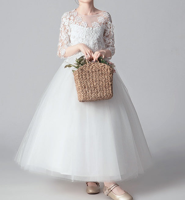 Girl’s Tutu Dress – Flower Girl Edition | Whimsical, Elegant & Picture-Perfect - RAC25ZB287GDRESS