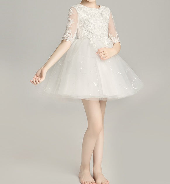 Enchanted White Princess Birthday Dress for Girls - RAC25ZB285GDRESS