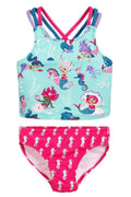 Toddler Girls Cross Strap Two Piece Cartoon Printed Lovely Swimwear