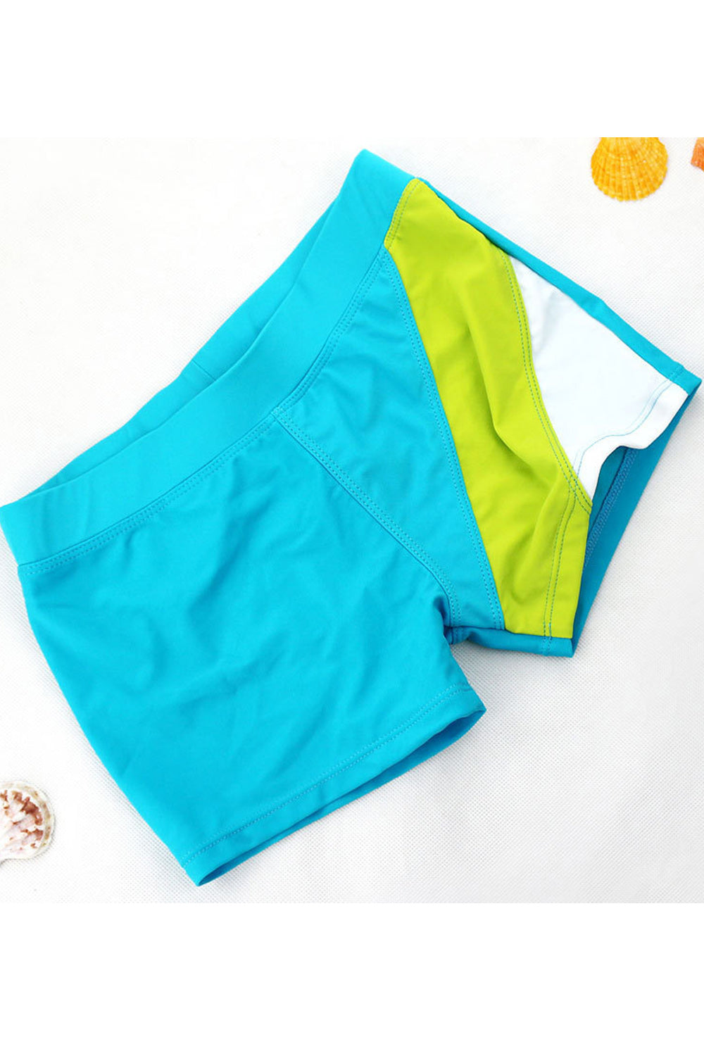 Kids Boys Elastic Waistline Boxer Style Elegant Swim Short