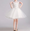 White Princess Dress for Girls – Flower Girl Wedding Gown - RAC25ZB273GDRESS