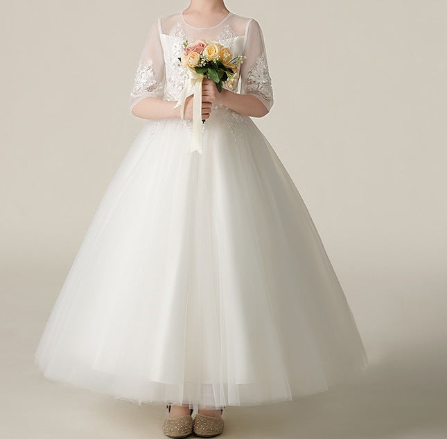 Summer Princess Dress for Girls – Stylish Fluffy Gauze Dress | Piano Performance - RAC25ZB272GDRESS