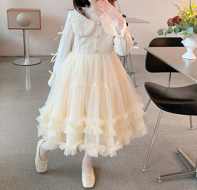 New Autumn Tutu Princess Dress for Girls – Long-Sleeved Cake Skirt Baby Dress - RAC25ZB271GDRESS