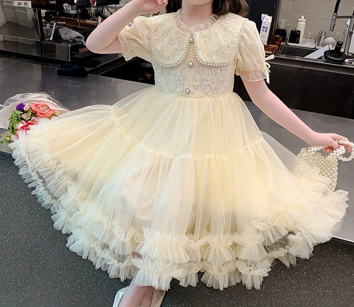 New Autumn Tutu Princess Dress for Girls – Long-Sleeved Cake Skirt Baby Dress - RAC25ZB271GDRESS