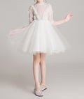 New Style Sleeveless Fluffy Yarn Flower Girl Dress – Wedding | Host | Piano Performance Costume = RAC25ZB270GDRESS