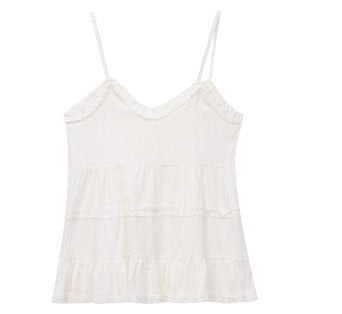 Seaside Holiday French Style Small Camisole - Romantic Summer Top for Women
