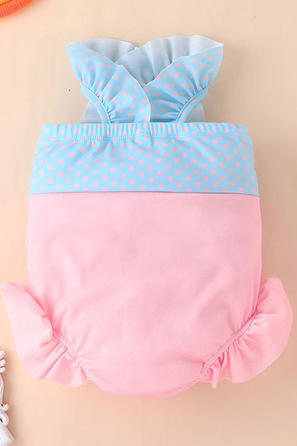 Baby Girls Stylish Bow Decoration Bathing Suit One Piece Swimwear