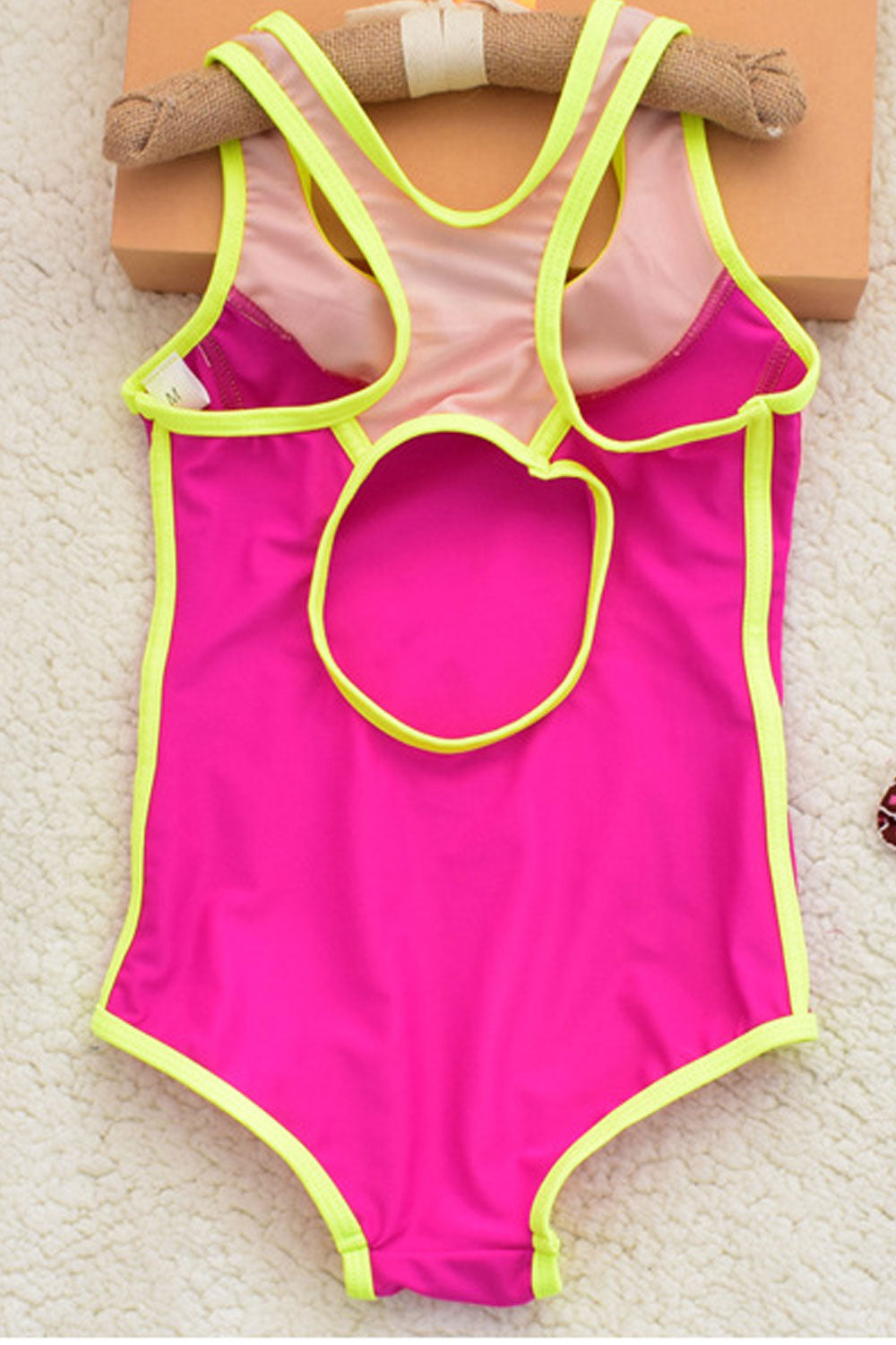 Toddler Girls Easy Sleeveless Comfy One Piece Swimsuit