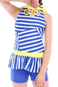 Baby Girls Keyhole Neck Striped Beach Holiday Swimwear