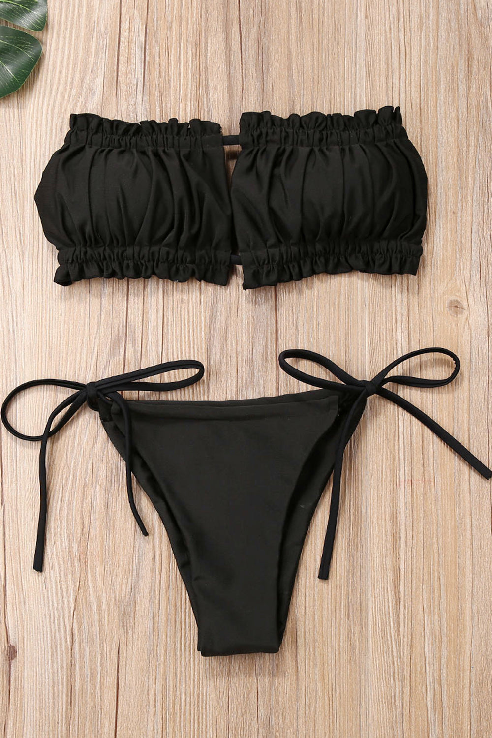 Women Elegant Solid Colored Two Piece Flexible ZBSWimwear