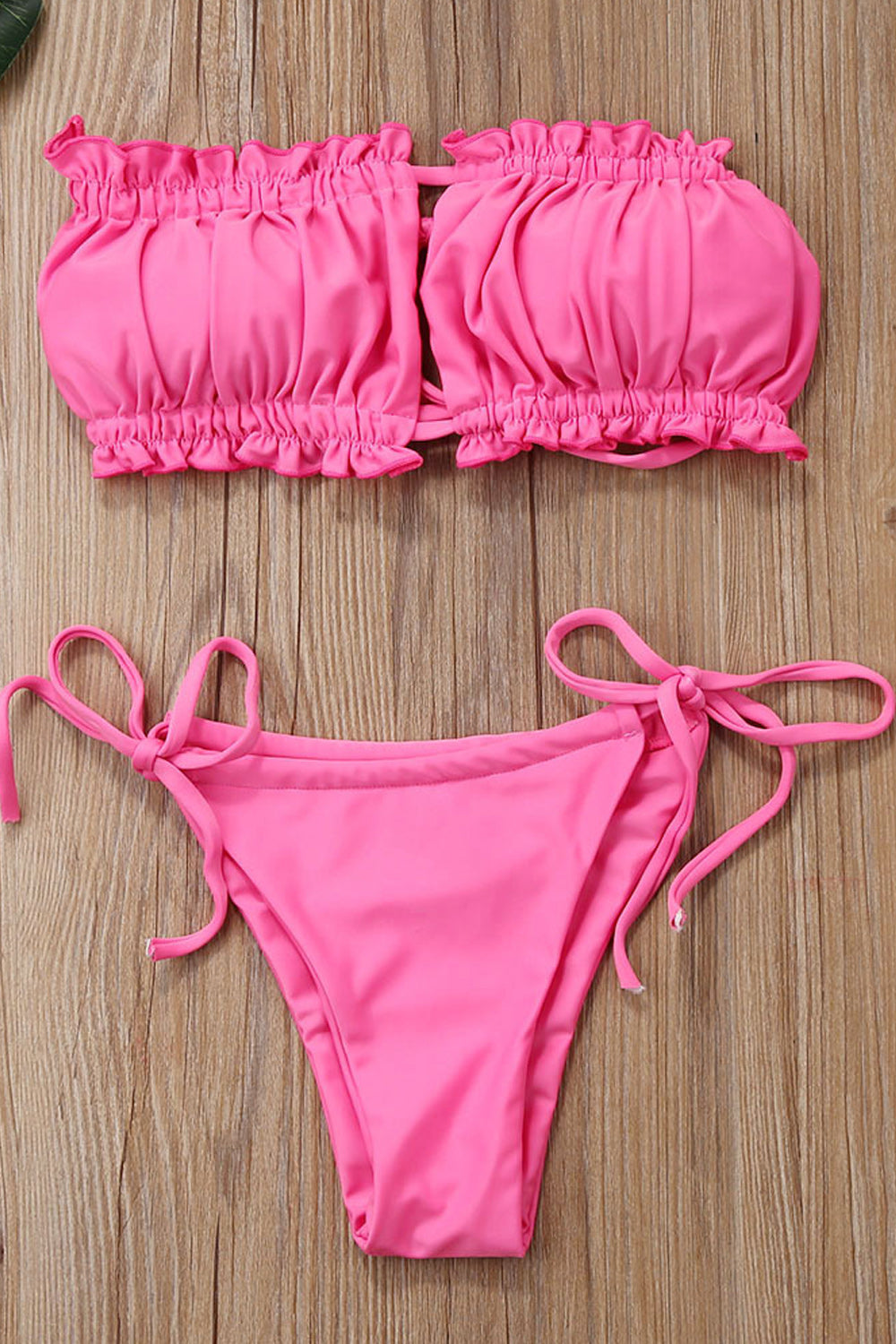 Women Elegant Solid Colored Two Piece Flexible ZBSWimwear