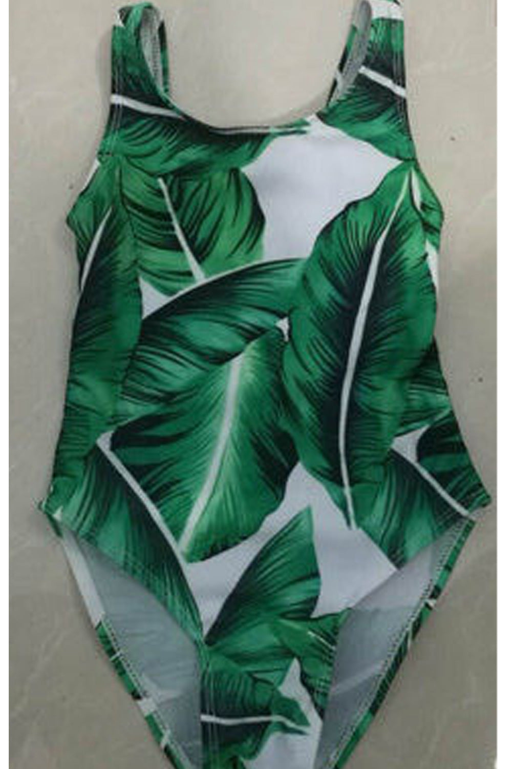 Baby Girls Fashionable Leaf Printed One Piece Soft Swimwear