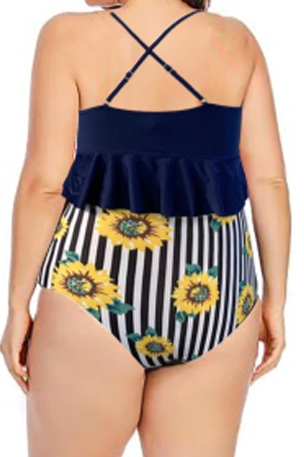 Women Easy Round Neck Floral Printed Bottom Tremendous Swimwear