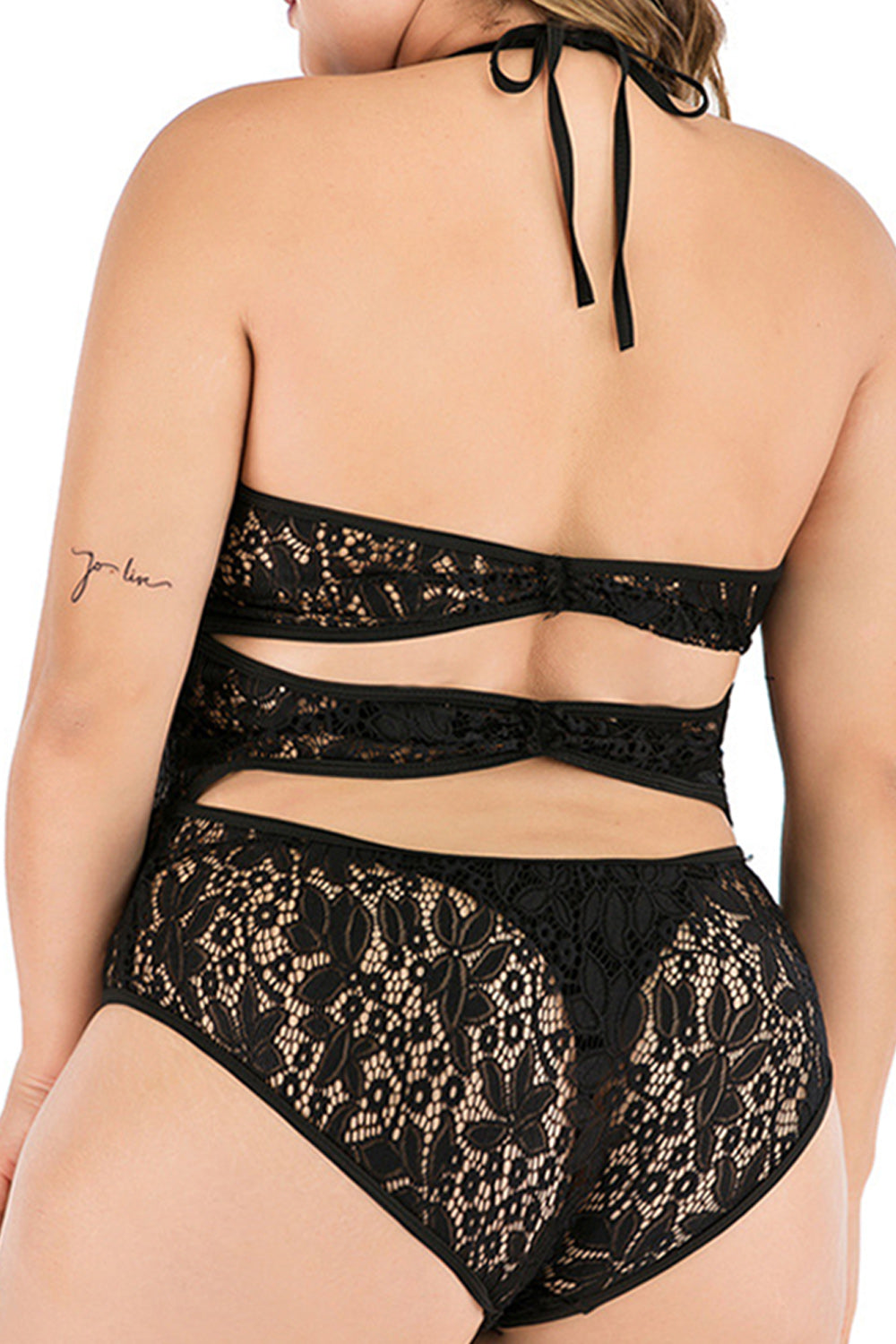 Women See Through One Piece Breathable Solid Pattern Swimwear