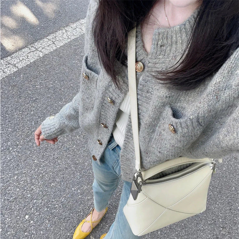 New Women's Knitted Cardigan - Autumn & Winter Cozy Long Sleeve Sweater for Layering