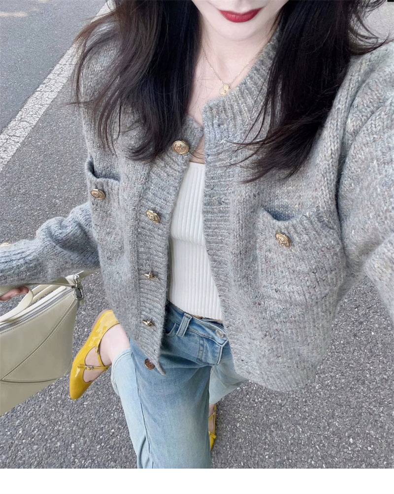 New Women's Knitted Cardigan - Autumn & Winter Cozy Long Sleeve Sweater for Layering