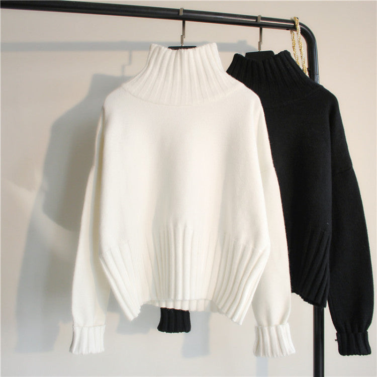 Women's Trendy Loose Knit Pullover - Internet Celebrity Style Lazy Fit Sweater for Autumn & Winter