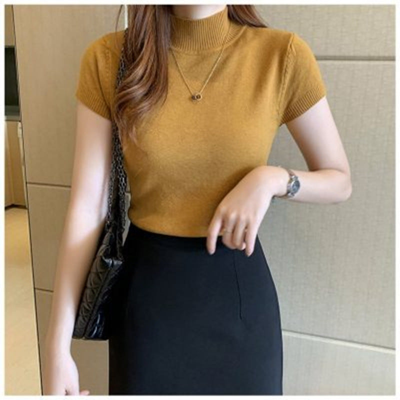 Women's Summer Half-High Collar Knit Sweater