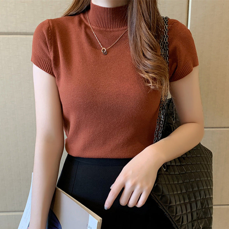 Women's Summer Half-High Collar Knit Sweater