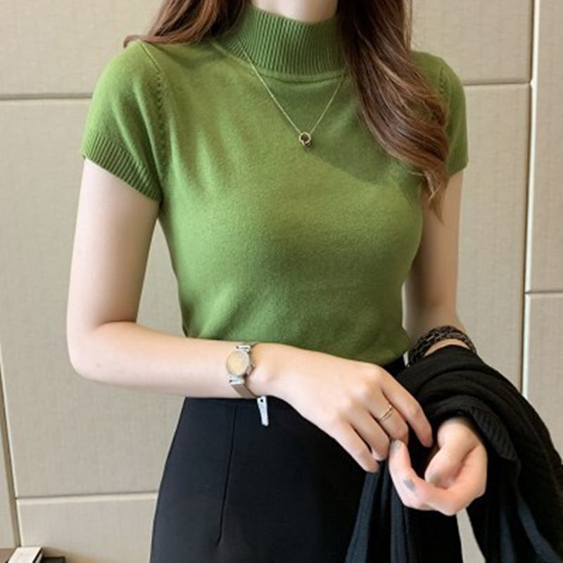 Women's Summer Half-High Collar Knit Sweater