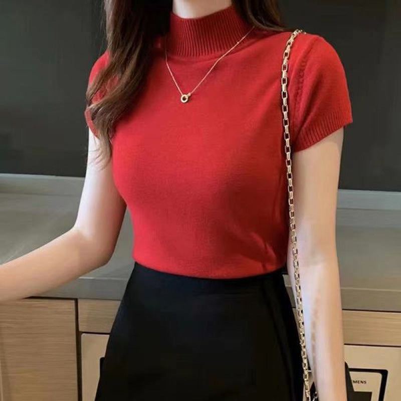 Women's Summer Half-High Collar Knit Sweater