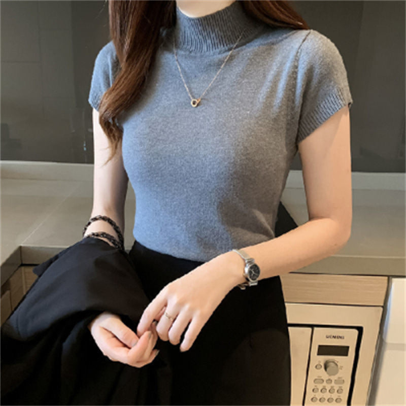 Women's Summer Half-High Collar Knit Sweater