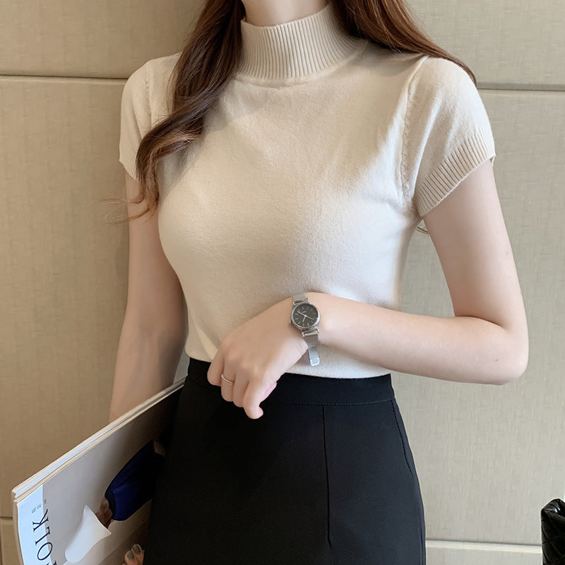 Women's Summer Half-High Collar Knit Sweater
