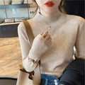 Women's Half Turtleneck Knitted Sweater - Autumn/Winter Slim Fit Bottoming Shirt