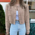 Women's Round Neck Long-Sleeved Sweater - Classic Casual Knit Pullover for Everyday Style